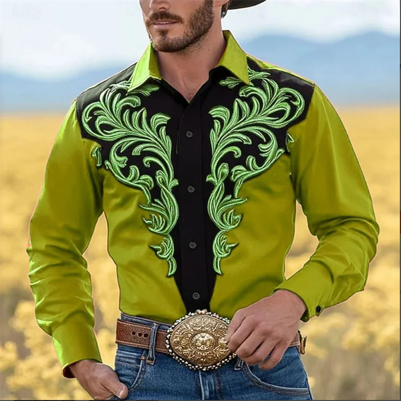 

Hawaiian Pattern New Long Sleeve Shirt Men's Long Sleeve Shirt Comfort Lapel Long Sleeve New Top