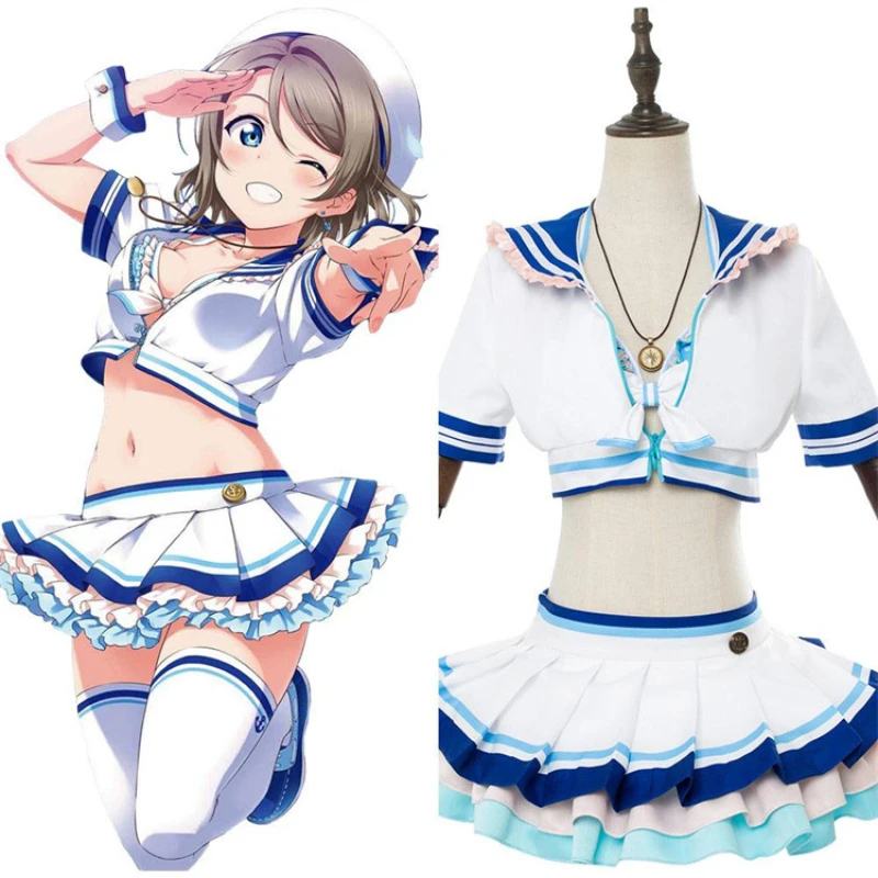 

Love Live! Swimsuit Cosplay Sunshine! School Idol Festival Watanabe You Love Live Sailor Suit Girl Swimsuit Girls Sailor Uniform