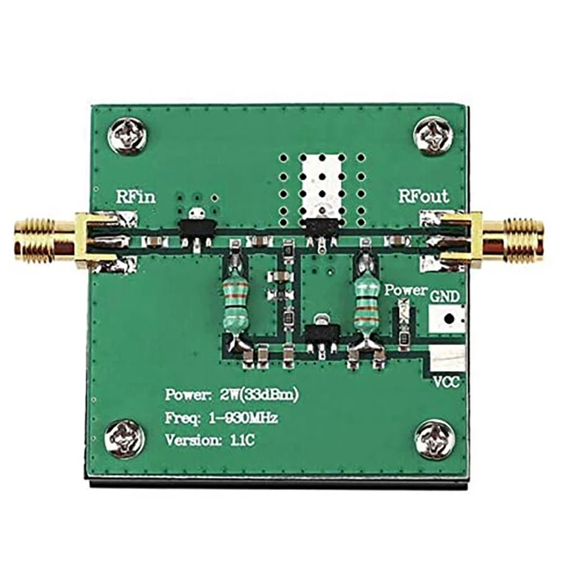 1-930MHz 2W RF เครื่องขยายเสียง RF Broadband เครื่องขยายเสียงโมดูลสําหรับวิทยุ FM HF VHF