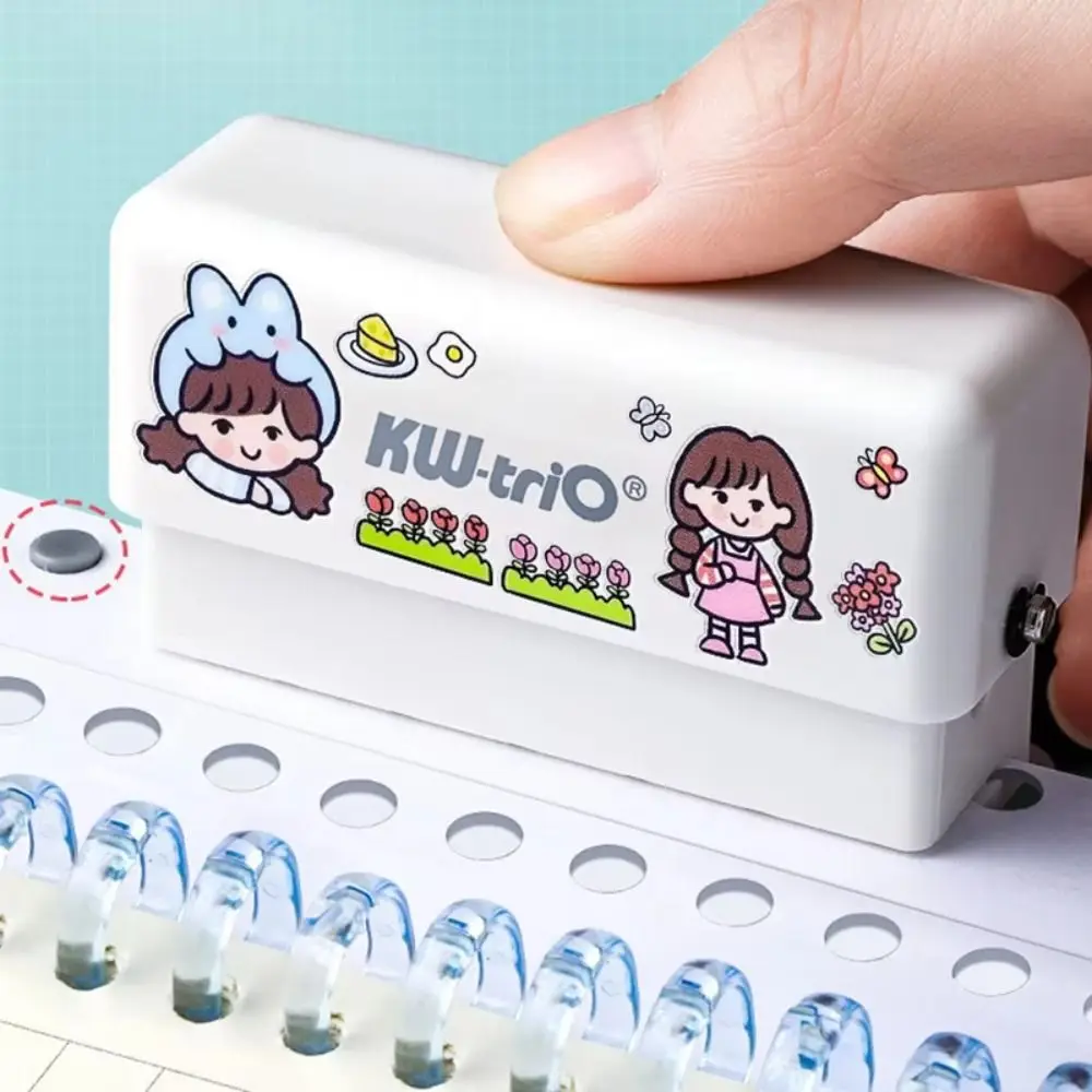 

Дырокол для переплета вкладышей, 6 отверстий с коробкой для чипсов, дырокол для бумаги, стабильный, точный, круглый дырокол, переплет для бумаги