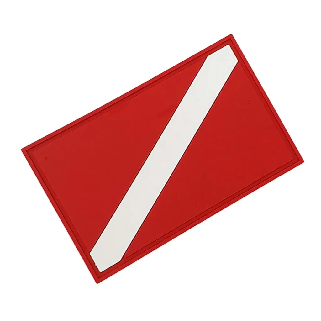 Rosso bianco PVC Scuba Diving Flag Patch Diver Down Flag Badge Gear accessori di ricambio