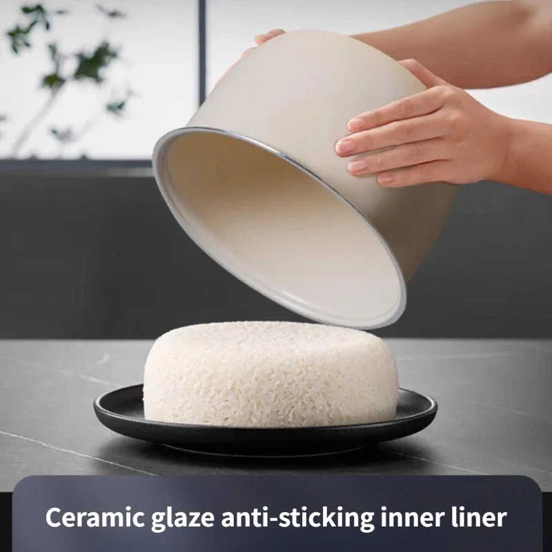 หม้อหุงข้าวสเตนเลส304 2L 110V/เซรามิกเคลือบชั้นในบ้านหม้อหุงข้าวขนาดจิ๋วอัจฉริยะแบบไม่เคลือบผิวขนาดเล็ก Lonchera electrica