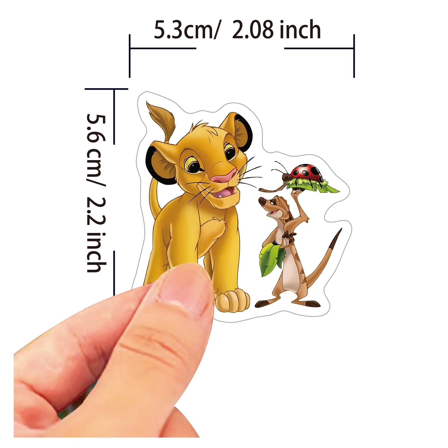 50 шт., наклейки с героями мультфильмов «Король Лев Диснея», водостойкие граффити, телефон, ноутбук, чемодан, гитара, наклейка для ноутбука, детские игрушки