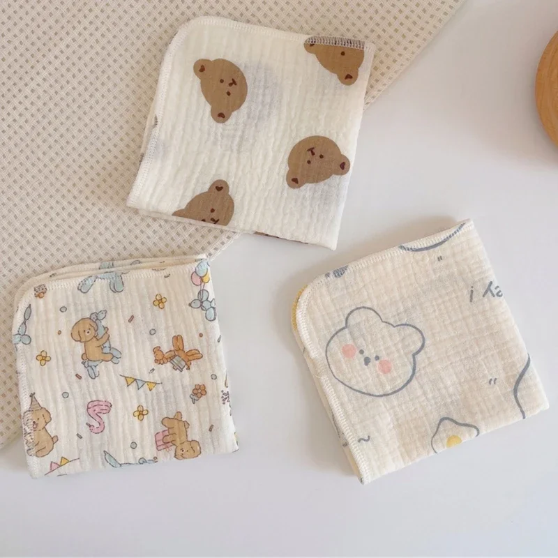 Baby Washcloths Newborn Face Towel Baby Burp Cloths Soft Absorbent Cotton Wash Towel 10"X10" Baby Bath Towel Wipes Gift