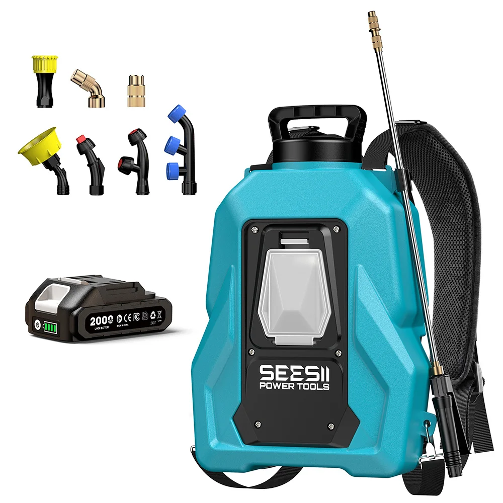 Seesii Elektrische Lithium Sproeier 100psi 20L Hoge Capaciteit Tuin Gazon Spuiten Irrigatie Elektrisch Gereedschap Voor Makita 18V Batterij Pin