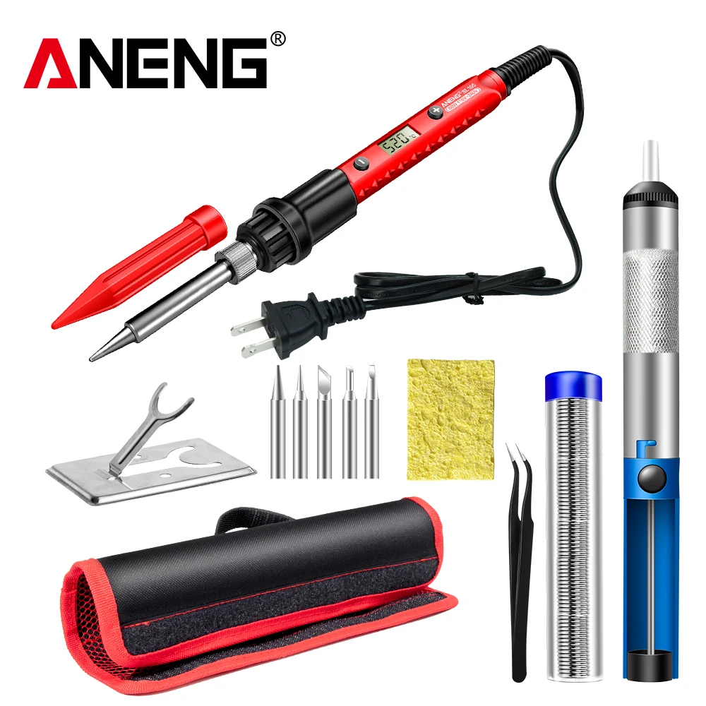 Electric Soldering Iron SL105 Digital Display Adjustable Temperature SL104 Adjustment Knob US/EU Plug Welding Repair Tools