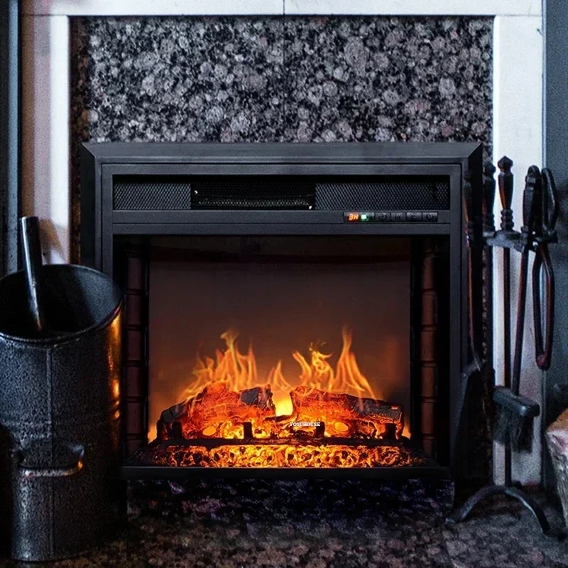Simulated Flame Decorative Fireplaces Hotel Embedded Electric Fireplace Living Room Heater European Wall-mounted Room Decor N
