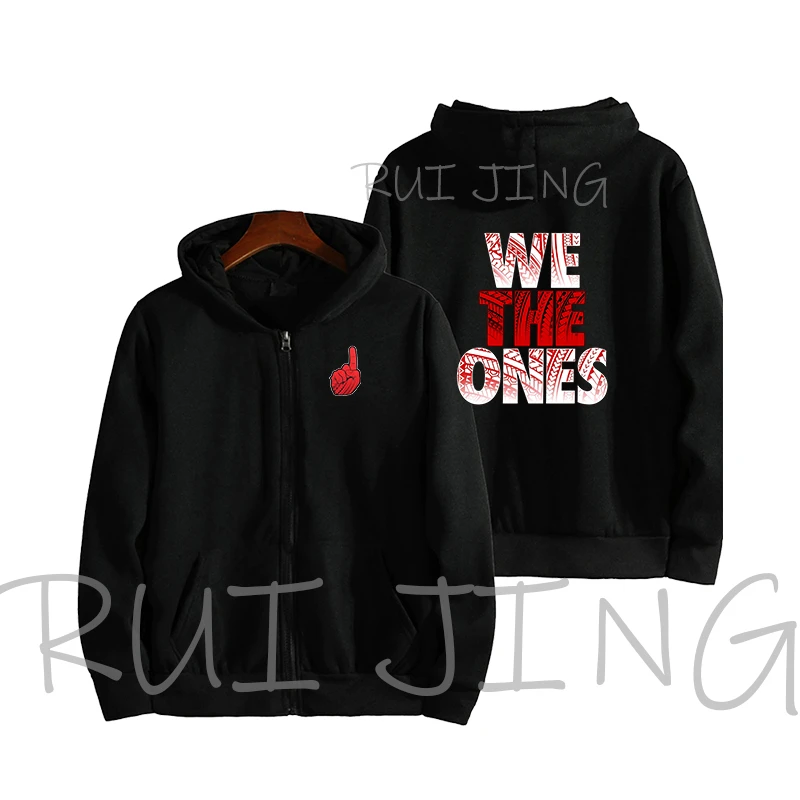 New Zipper Men's and Women's Roman Reigns The Bloodline We The ONE Men's Hoodie Spring Large Zipper Fashion Sweatshirt