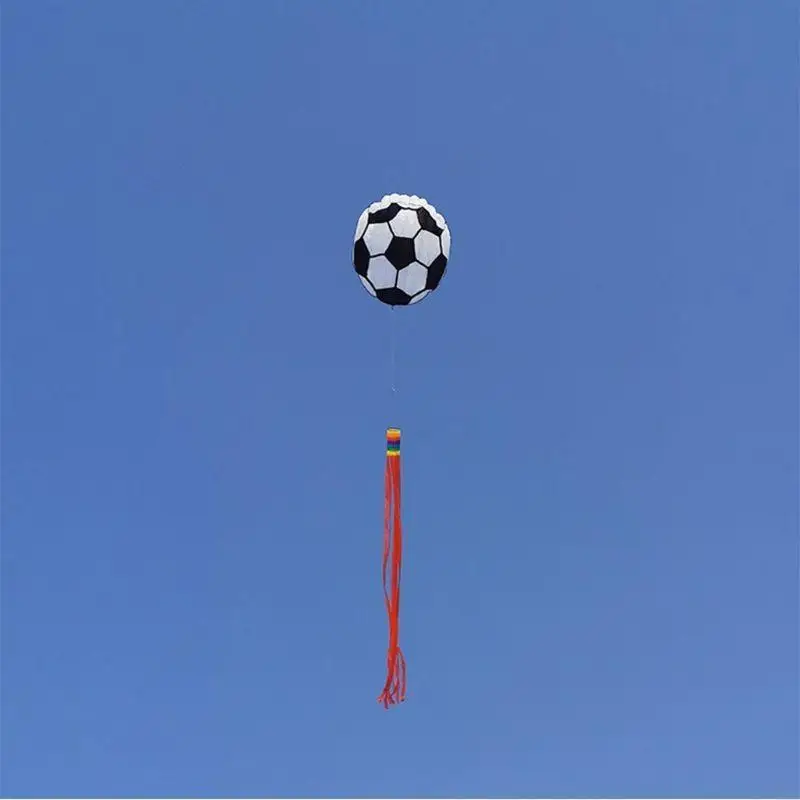 Kite futebol kite macio, resistente a rasgos, jogo esportes ao ar livre, qualidade, fácil voar, borla longa,