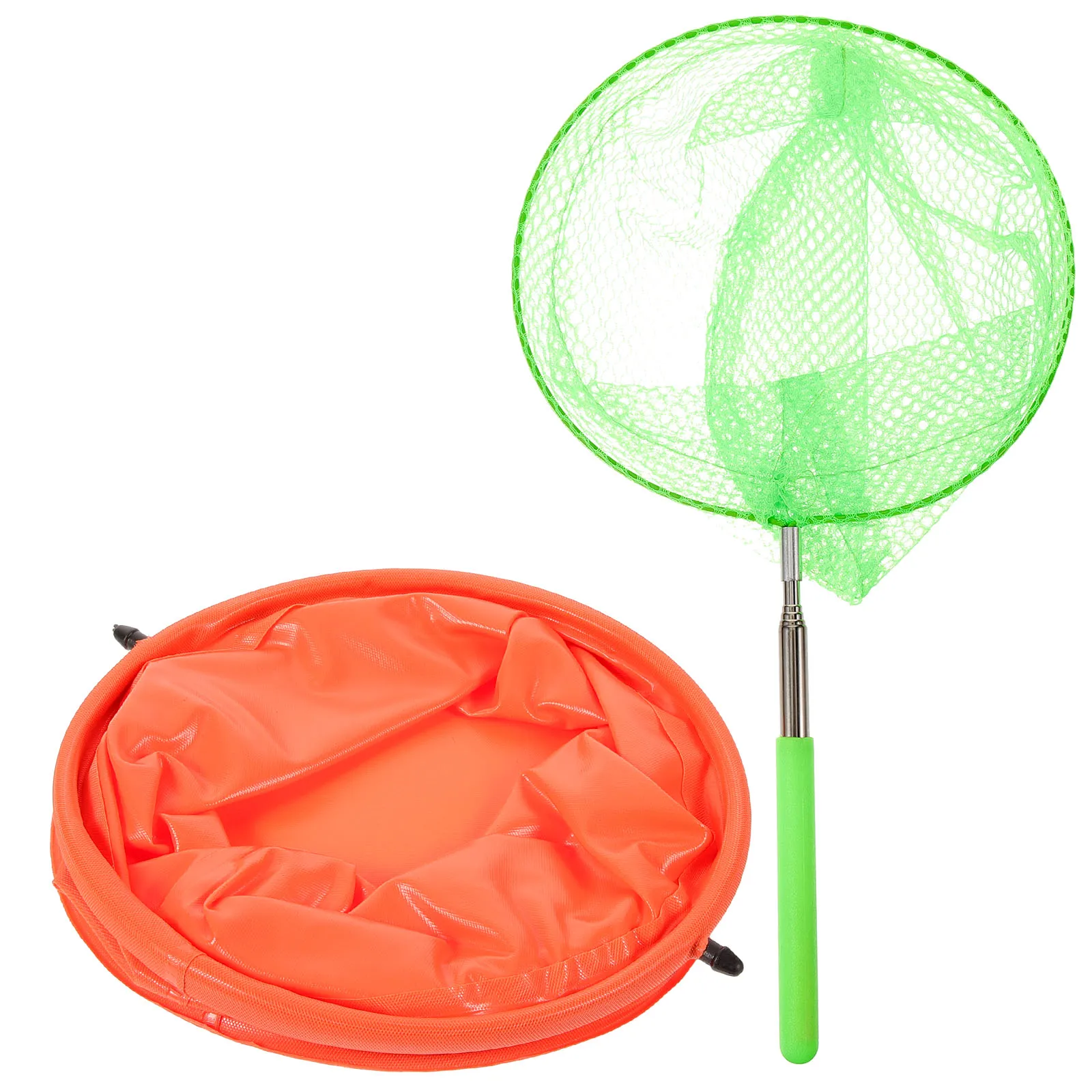 

1Set Stainless Steel Telescopic Fishing Net for Kids Extendable Insect Catching Outdoor Exploration Tool with Foldable Bucket