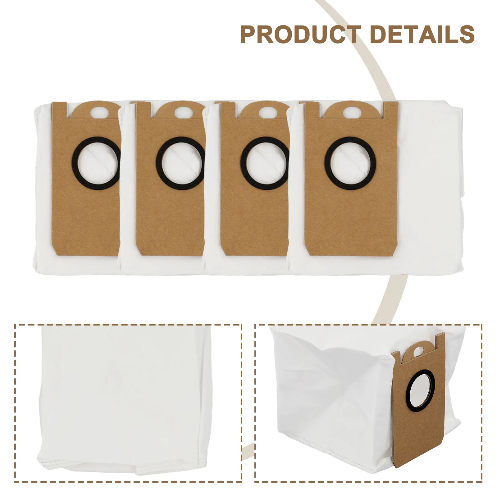 

Non Woven Dust Collection Bags for Cecotec For Conga Compatible with 7490 and 7290 Models 4 or 10 Count Available