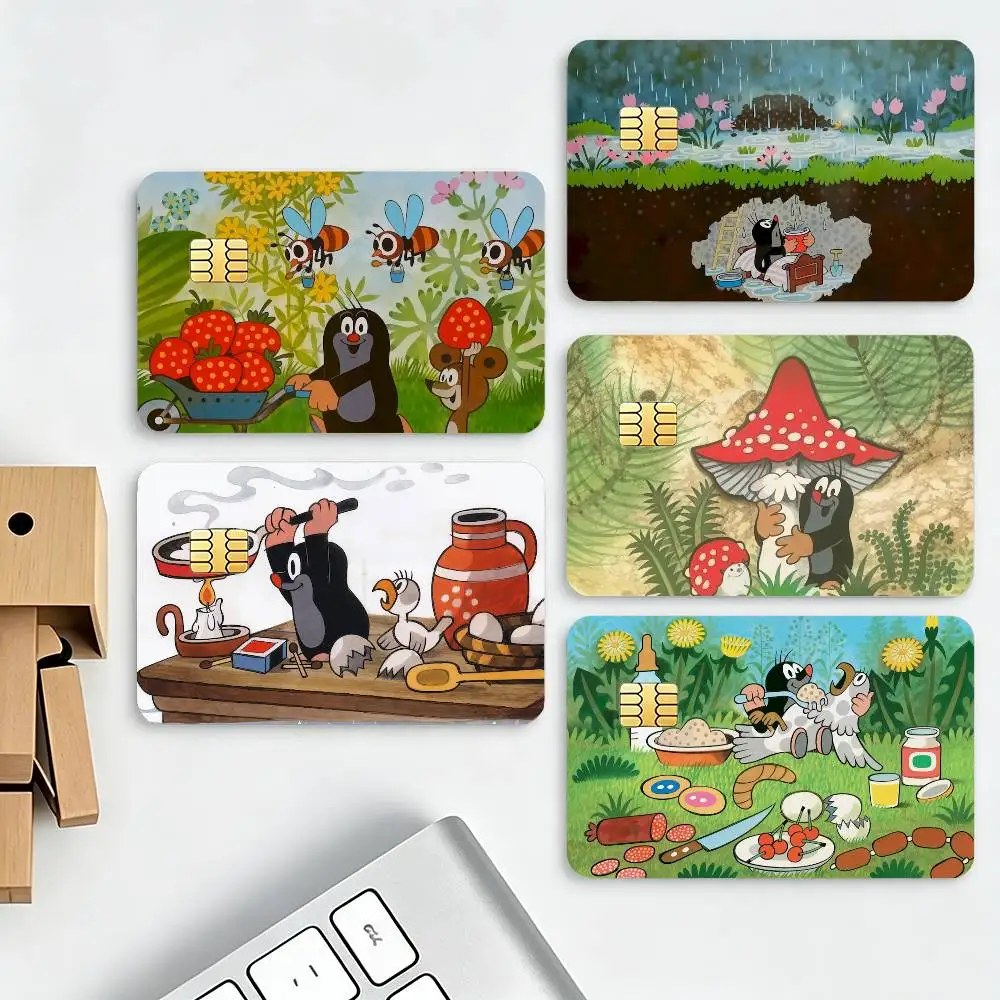 Cartoon The Little Mole HD Credit Card Stickers Game Card Decal Small Chip Waterproof Sticker Gift Decor
