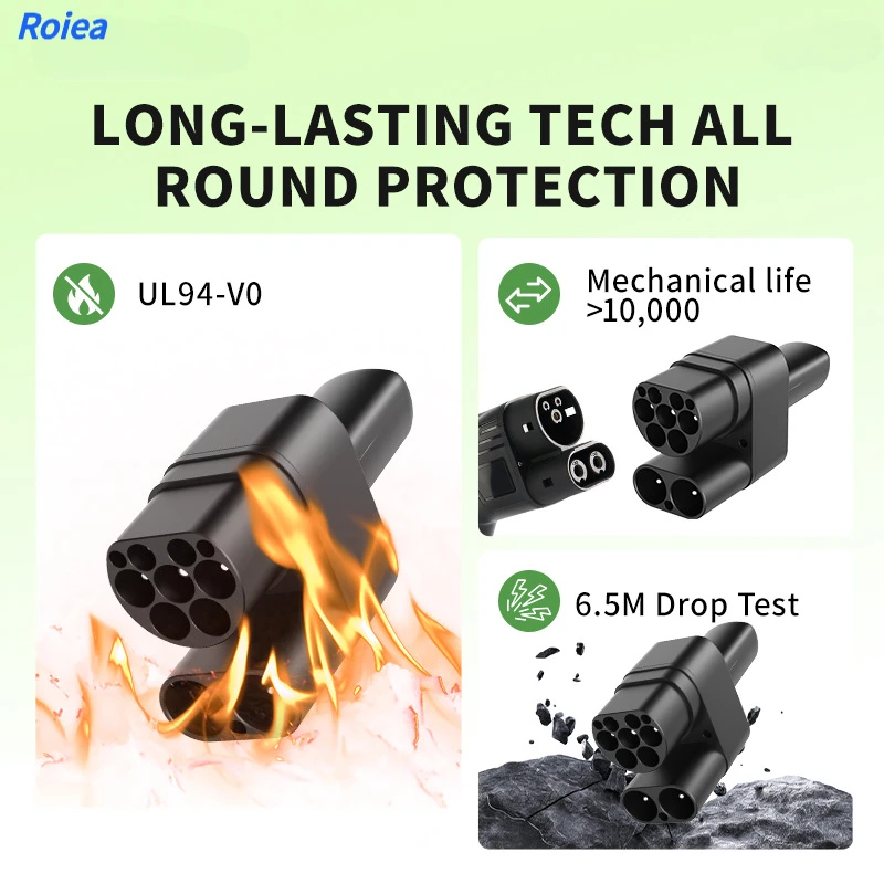 CCS2 Type2 to NACS EV Charger Adapter AC 50A DC 500A/250A EV Charging Connector 240V AC 1000V DC for Tesla Model 3 X Y S