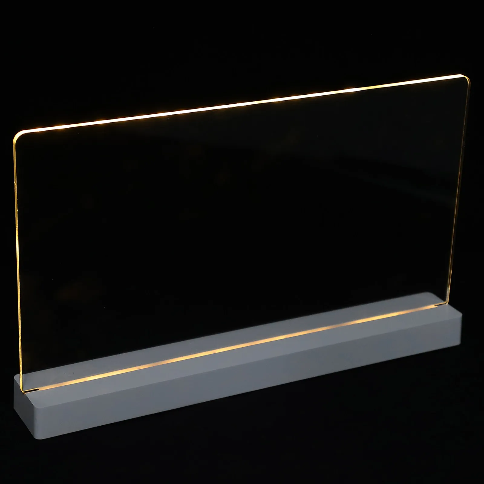 

1Set Acrylic Glow Board Erasable LED Transparent Dry Erase Message Board USB Rechargeable Cafe Bar Restaurant Menu Display Sign