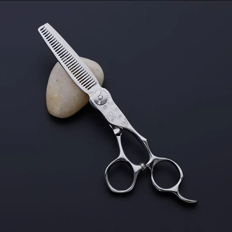 

JP440C Серебряные 6-дюймовые дамасские парикмахерские профессиональные зубные ножницы Ножницы для стрижки с плоской стрижкой