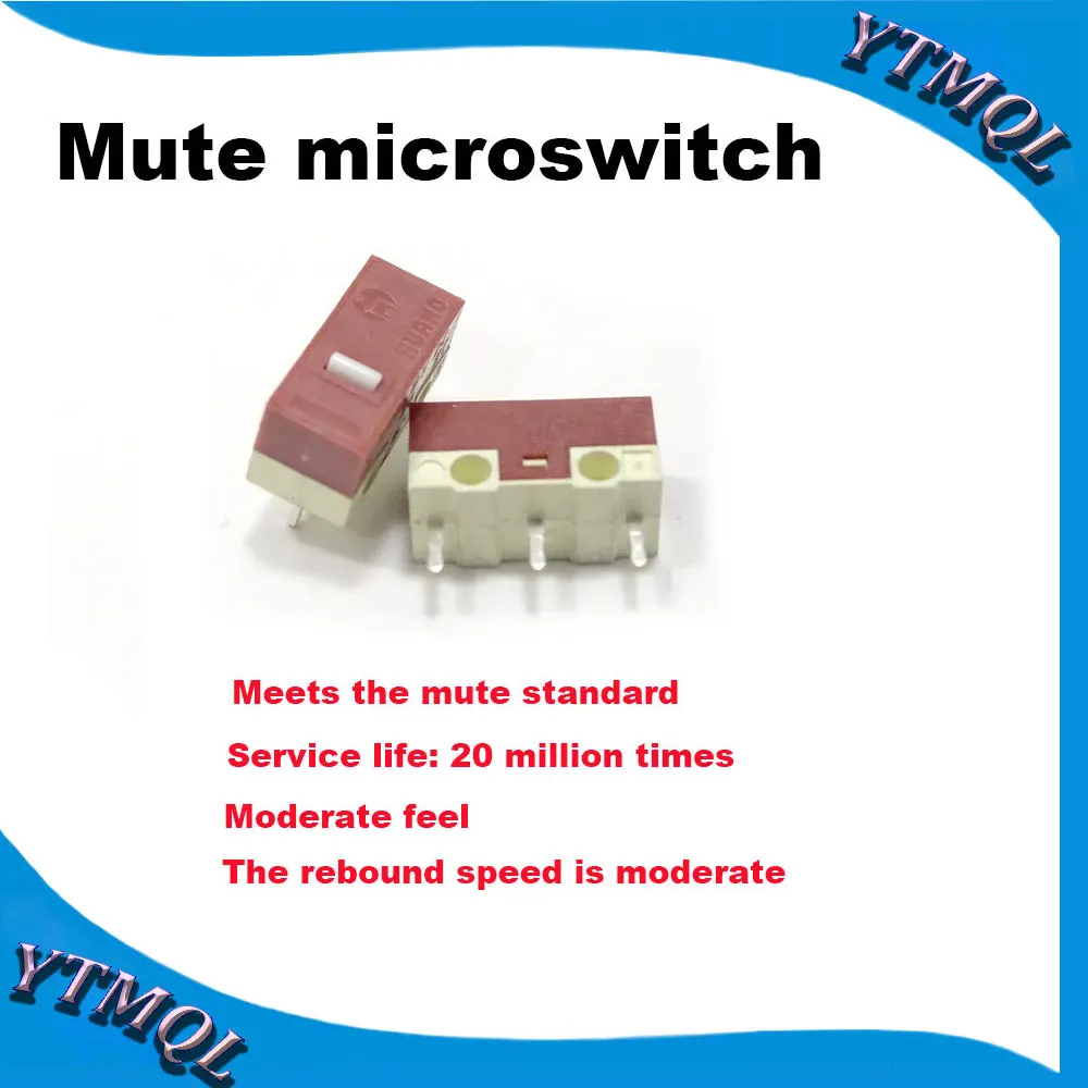 5Pcs Mute microswitch  Mouse Micro Switch Mouse Button Fretting Mouse silent button maintenance accessories