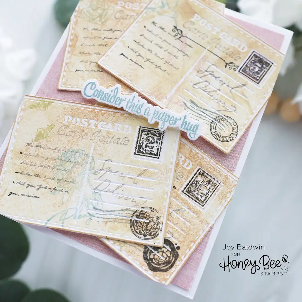 Mini pocztówka wykrojniki do metalu pieczęć dla DIY Scrapbooking album fotograficzny tworzenie kartek materiały dekoracyjne