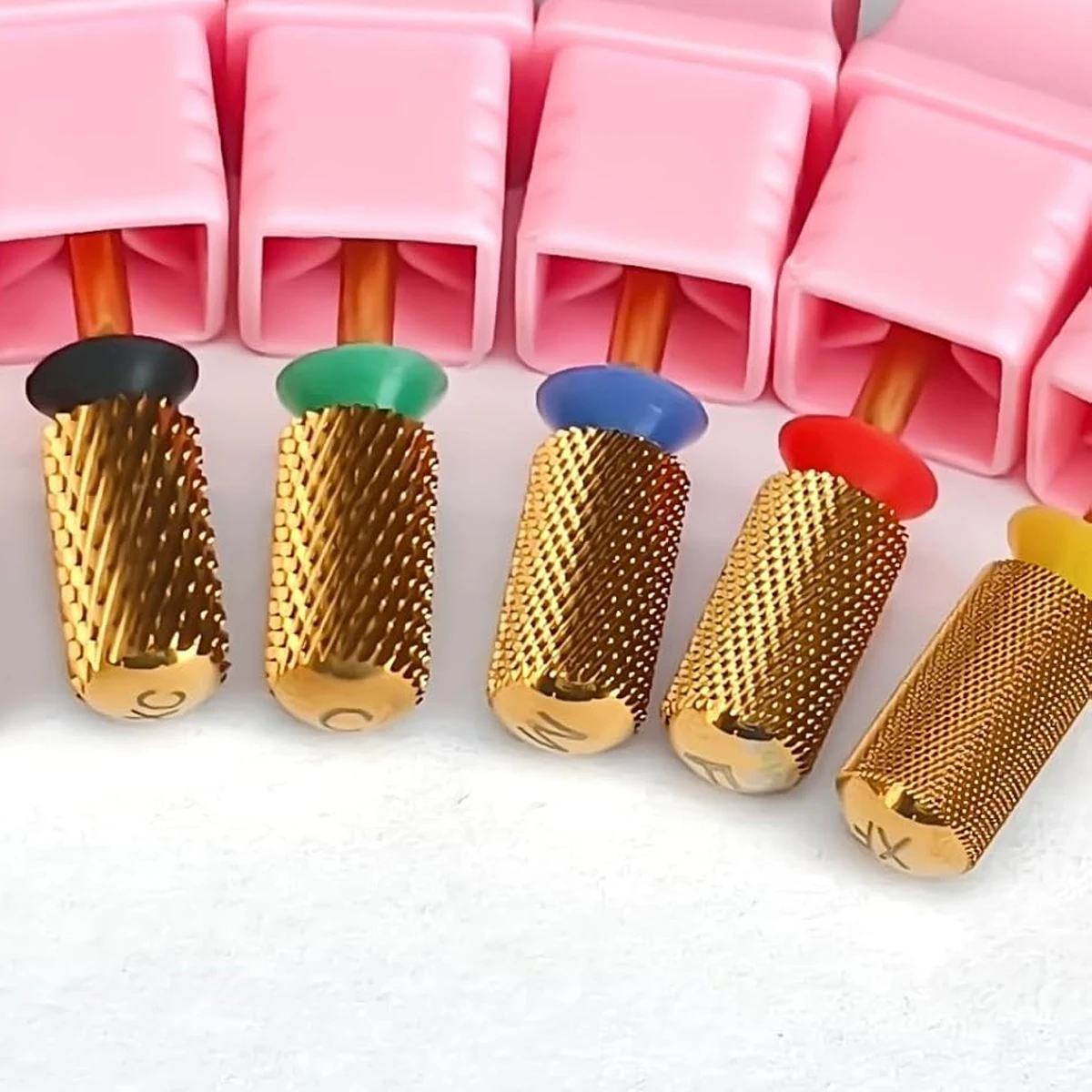 Set di punte per trapano per unghie in metallo duro con punta superiore liscia a canna grande da 6,6 mm Rimuovi rapidamente punte per trapano per unghie in gel per strumenti per unghie acriliche