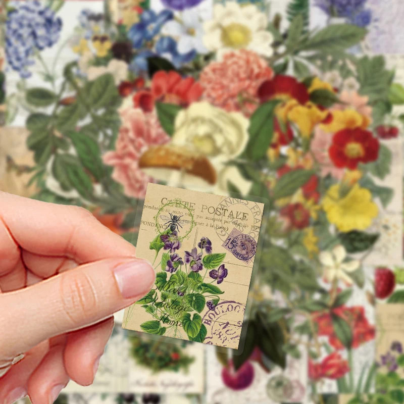 

50 шт., прозрачные наклейки для домашних животных с растениями и цветочным принтом, водостойкие маслостойкие прозрачные элегантные цветочные граффити, наклейки, детские игрушки, подарок