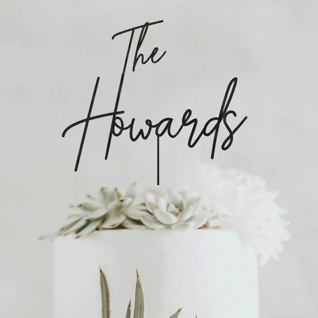 قطعة واحدة من قابس كعكة PMMA المخصص - اسم محفور شخصي، دافئ فيبي ولمعان معدني، DIY، منقوش بالليزر، مثالي للاحتفالات