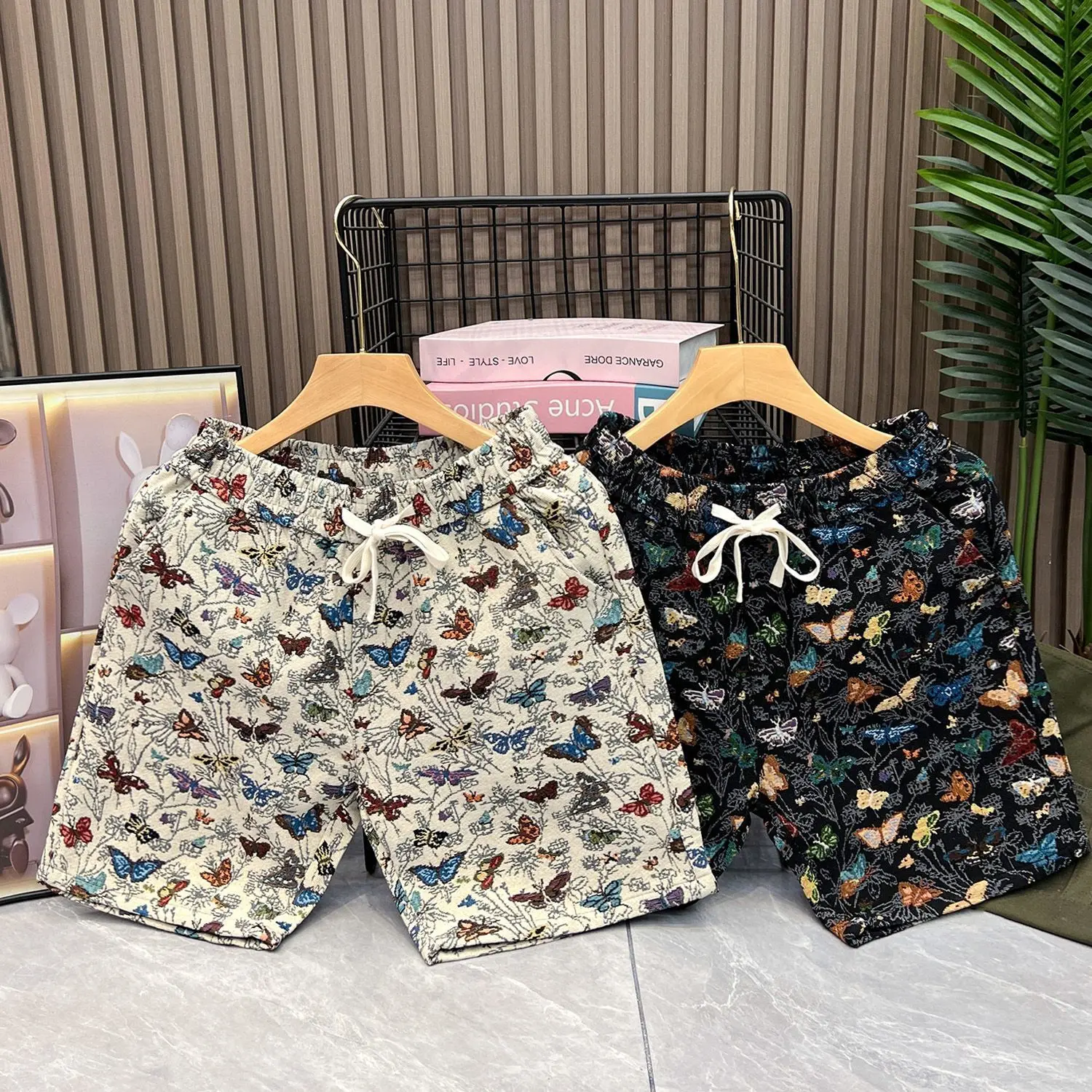 夏のトレンド韓国語バージョン多用途ルーズハーランファッションアメリカンプリントカジュアル5点パンツ