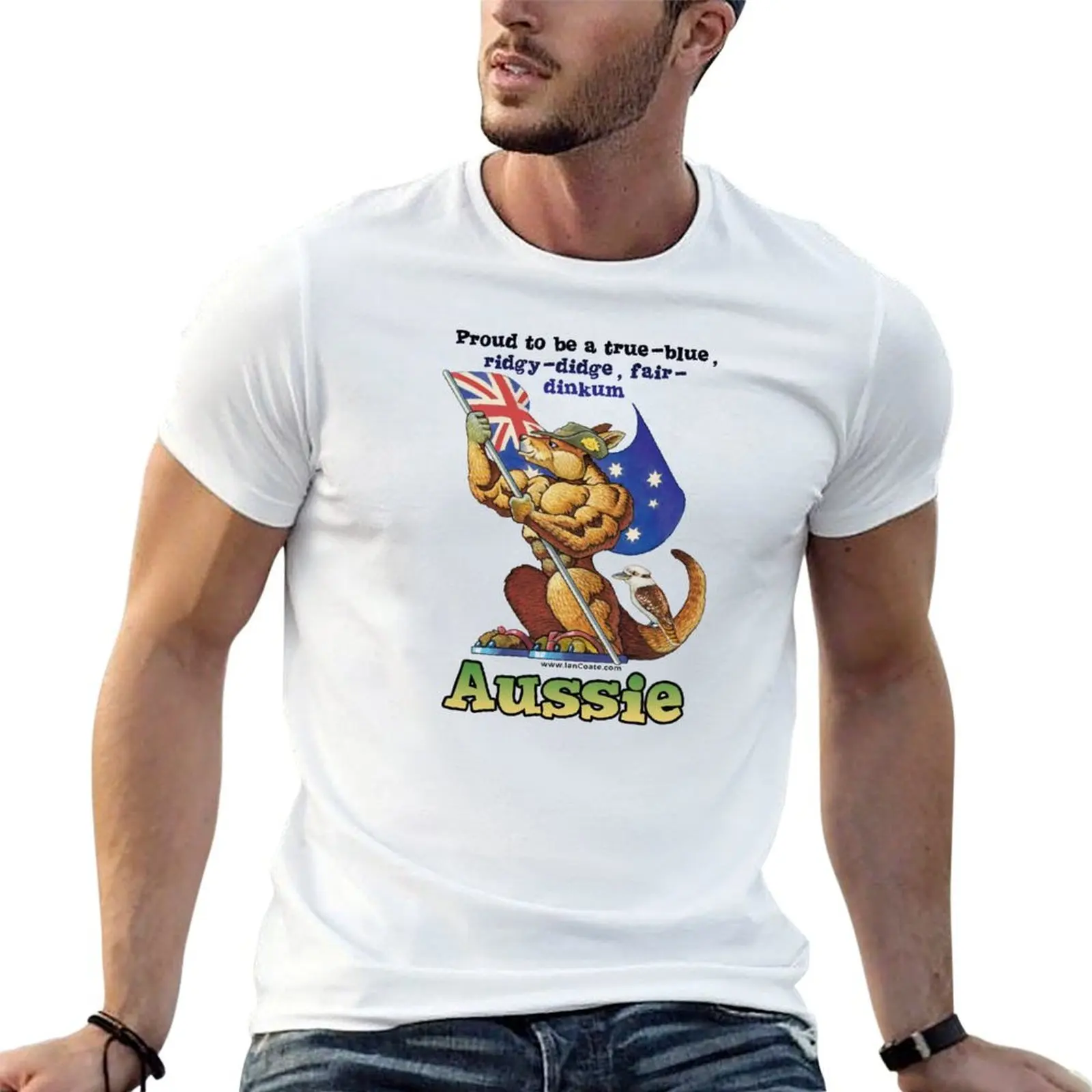 Proud to be an Aussie T-Shirt blanks luxury designer fitted t shirts for men