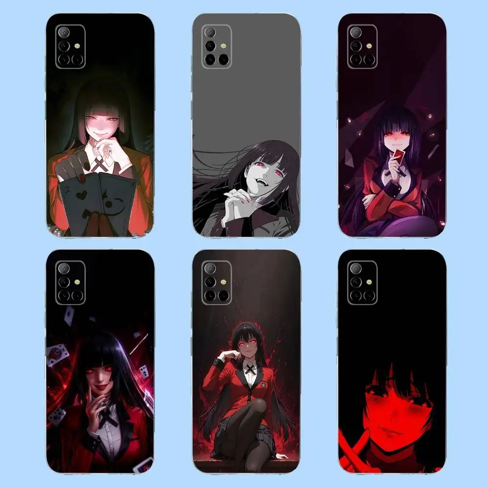 

Anime J-Jabami-Yumeko Phone Case For Samsung S30,23,21,22,20 FE lite,S10,9,PIus Note20ultra Soft Transparent