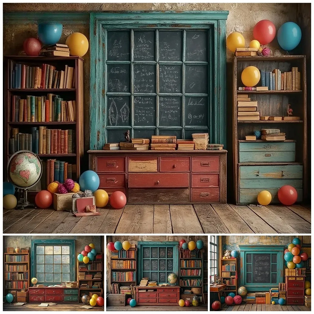 Back To School Classroom Bookshelf Classroom Theme Banner Background, Graduation Party, Home Decoration Photography Background