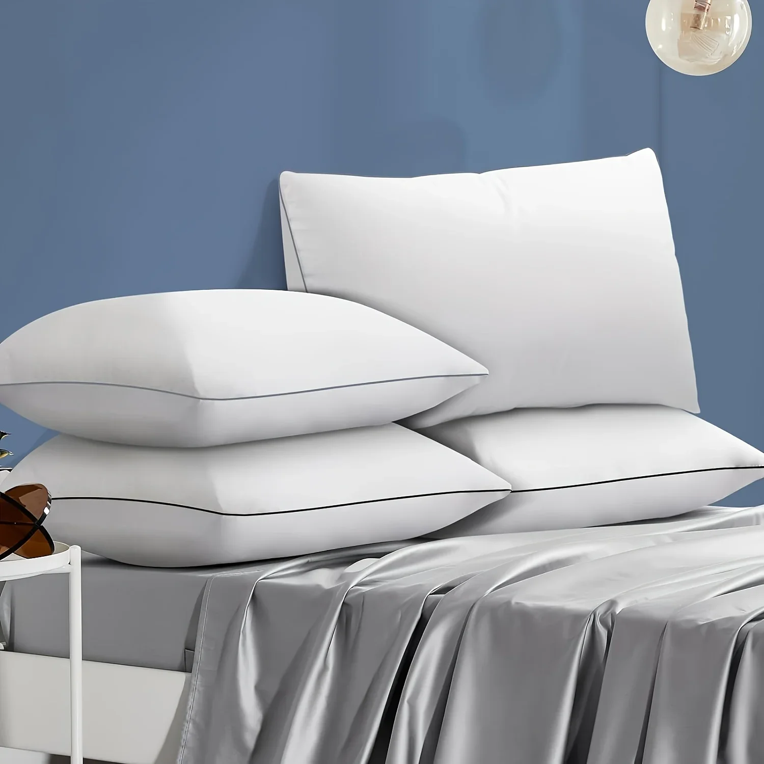 

-Sized Luxury Cooling Bed Pillows-Soft, Breathable Cover Cooling Comfort, Side, Back, And Stomach Sleepers.