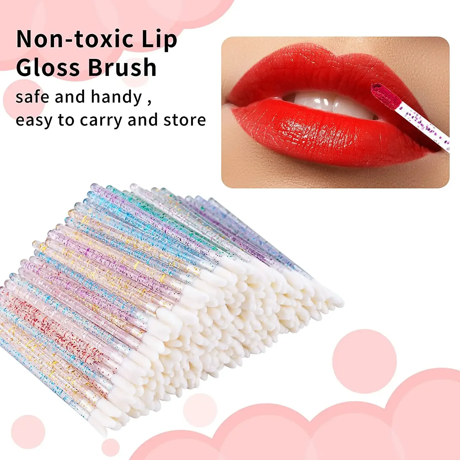 50- 100 Pcs Makeup Brushes For Lip Eyebows Eyelash Shining Mascara Wands Applicators False Lashes Beauty False eyelash tools