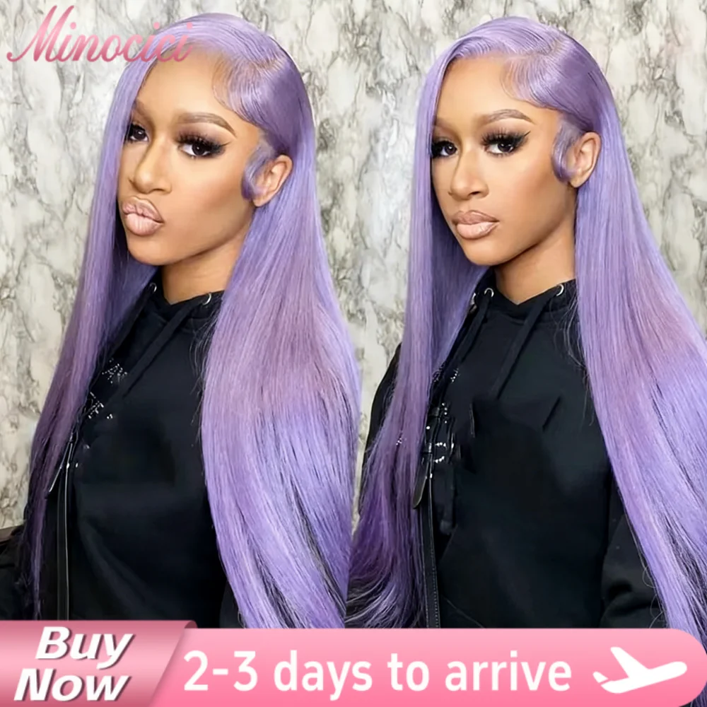 

Парик Smilegirl Purple Straight 13x6 HD Lace Front из натуральных волос, плотность 250%, 100% волнистый, темно-фиолетовый, парик с фронтальной шнуровкой 13x4 для женщин