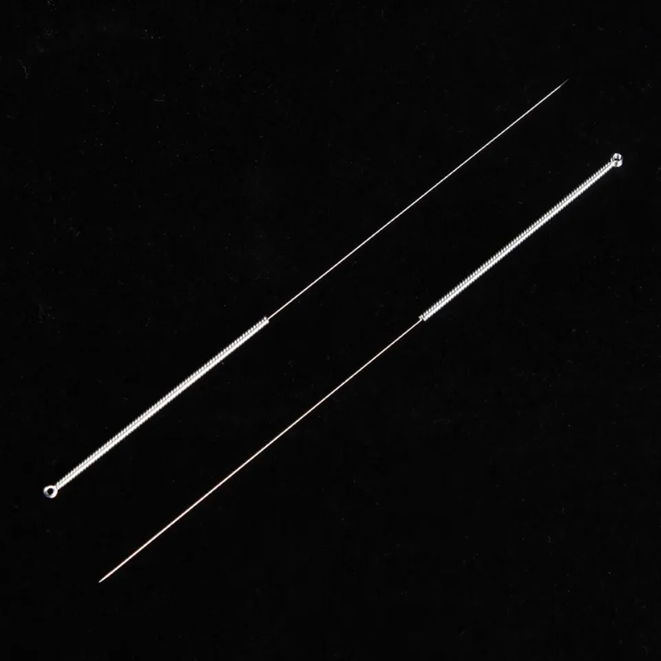 Superior Quality Reusable Silver Plating Handle Acupuncture Needle Beauty Needles Non Disposable Without Tube