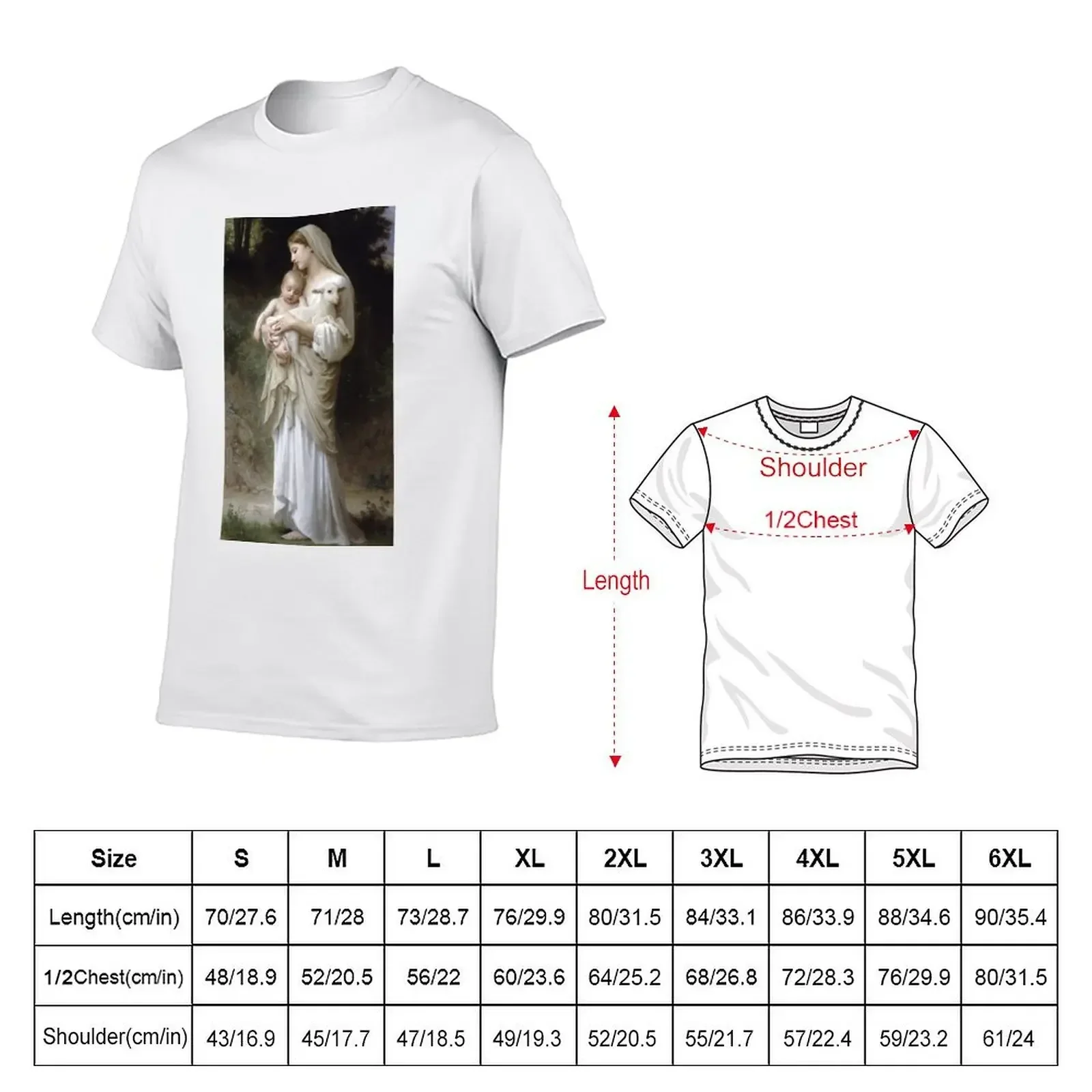 Innocence by William Bouguereau T-Shirt graphic shirts plus sizes anime t shirts Short sleeve tee mens graphic t-shirts funny