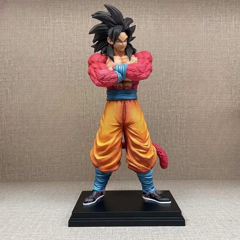 Anime Dragon Ball Z Figurki 32cm Super Saiyan VF Son Goku Doll SSJ4 Model Dwugłowy Zabawki Kolekcja PVC Statuetka Ozdoba Prezent