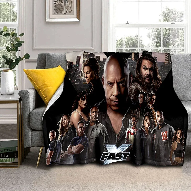 3D Printing HD 10 Fast & Furious X Blanket,Soft Throw Blanket for Home Bedroom Bed Sofa Picnic Travel Office Cover Blanket Kids