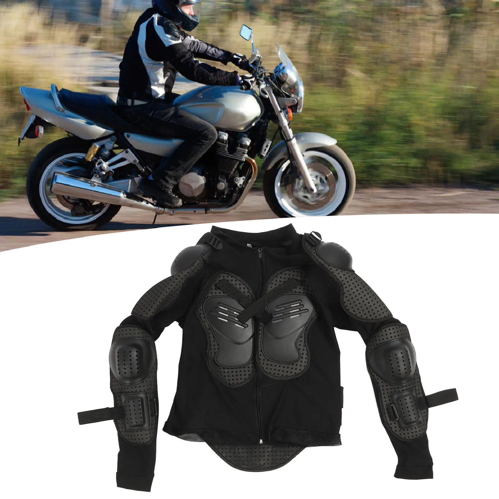 

Motorcycle Body Protective Jacket Long Sleeve Full Body Jacket for Chest Elbow Motorcycle Body Protective Jacket