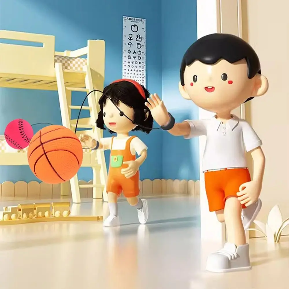 Boring Elastic Bouncing Return Ball Exercise Sports Hand Ball Game Hand Rebound Ball Basketball Tennis