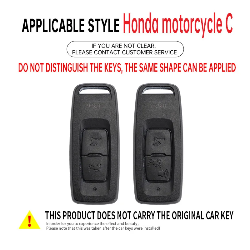 Zinc Alloy+Lesther Key Cover Shell Motorcycle Case for HONDA PCX160 VISION SH350 PCX 160 3 Button Remote Key Protector Holder