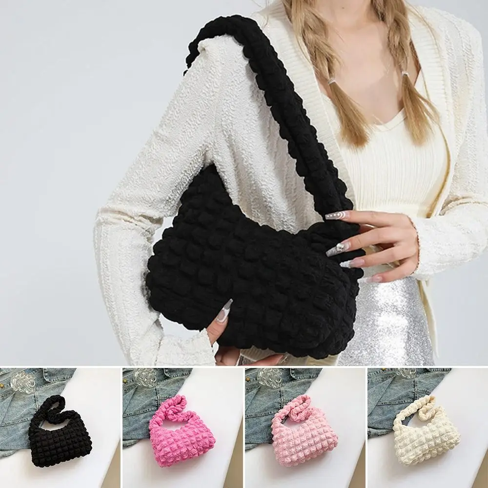 

Gifts Large Capacity Casual Pleated Shoulder Bag Reusable Shopping Bag Armpit Bags Sweet Crossbody Bags Fashionable Handbag