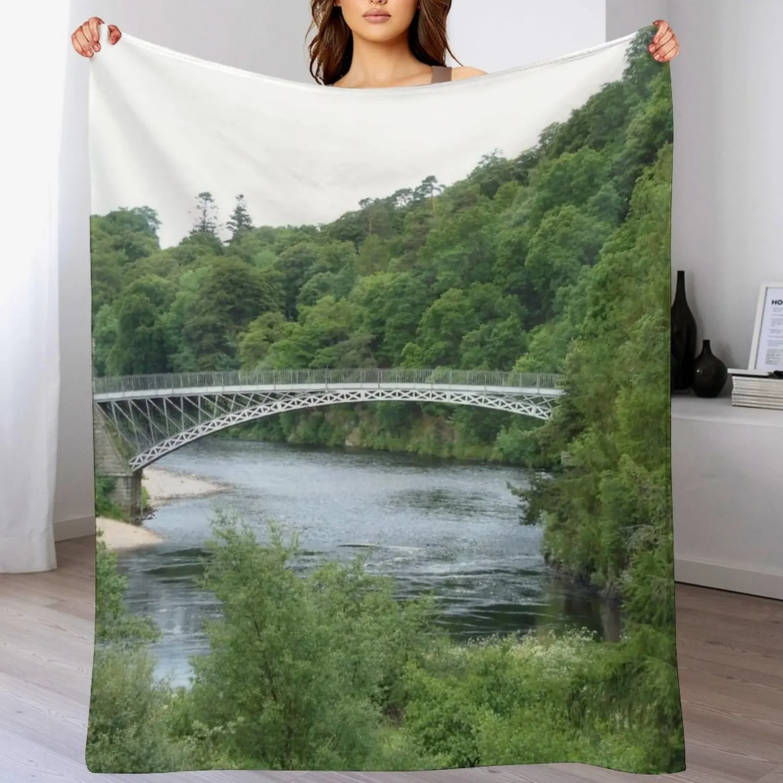 Craigellachie Bridge II Throw Blanket Decorative Soft Throw Blanket for Couch Sofa