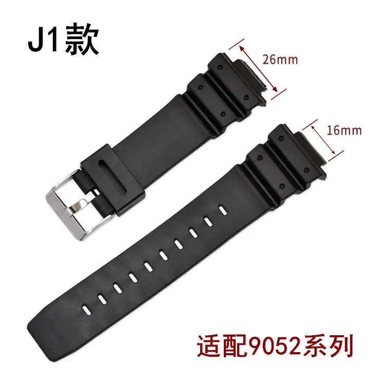 Watch strap for Casio Sports Watch band 16mm*26mm TPU Rubber Strap for Casio G-shock 9052 5600 6900 Series Watch Belt