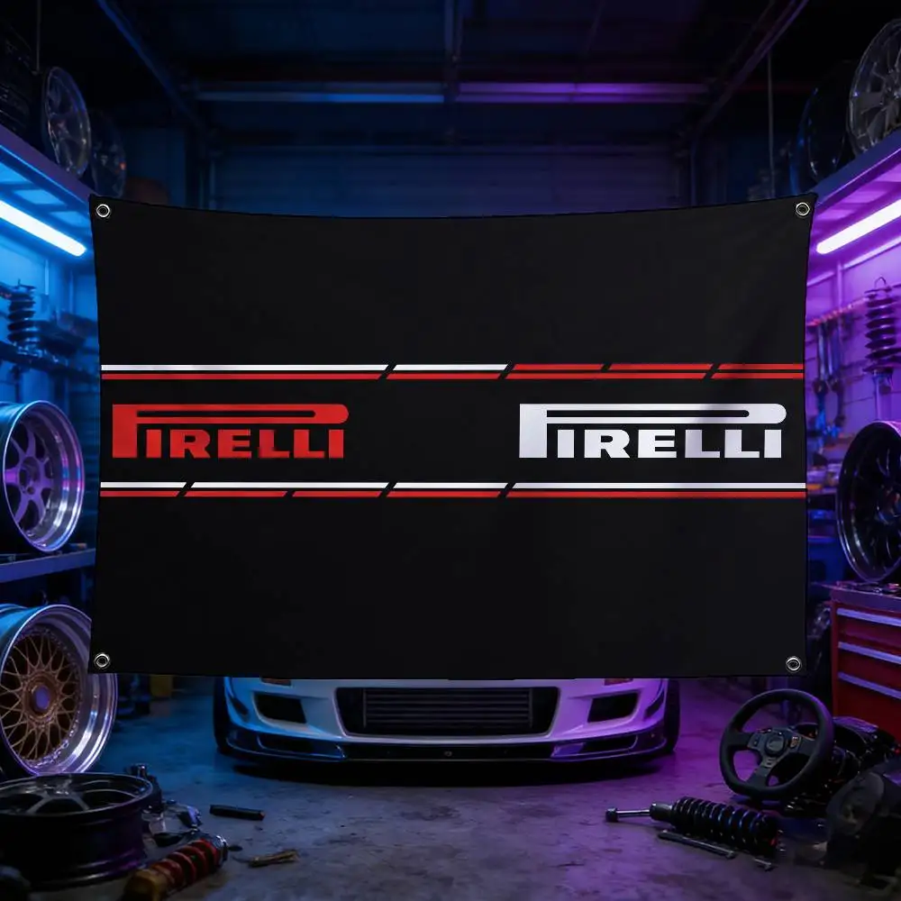 Bandera SSHY para PIRELLI, poliéster cepillado, impresión por sublimación, bandera colgante duradera para decoración del hogar, eventos, regalo de graduación