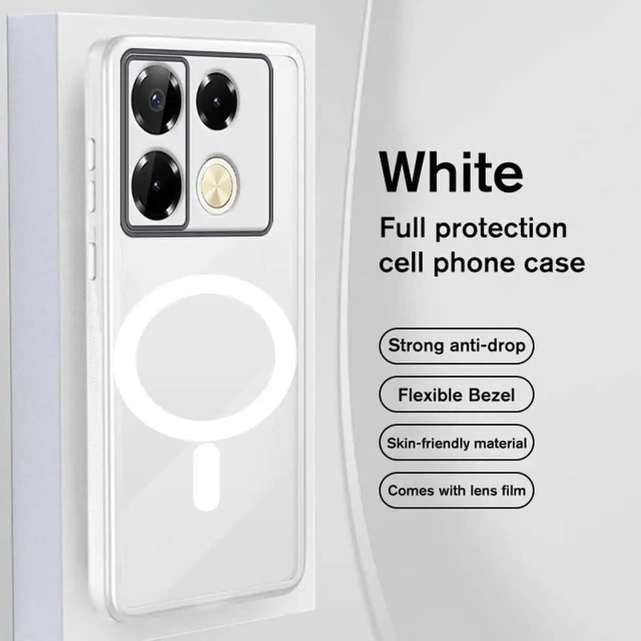 Original for Infinix Note 40 Pro 5G Silicone Soft Shell for infinix Note 30/40 Pro/ Pro Plus 4G/5G Circle pattern