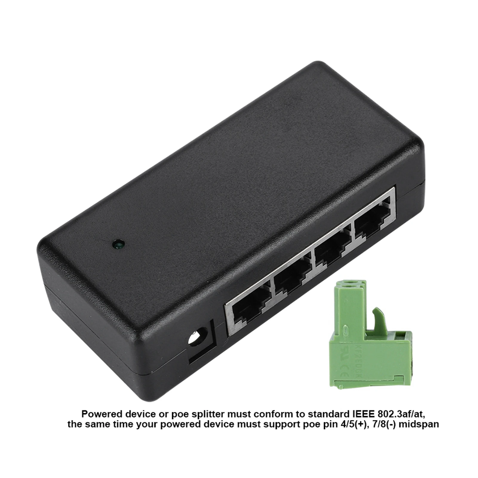 4-port poe adaptador de alimentação, fonte de alimentação para ethernet, para câmera ip, 4-port, dc9v-48v