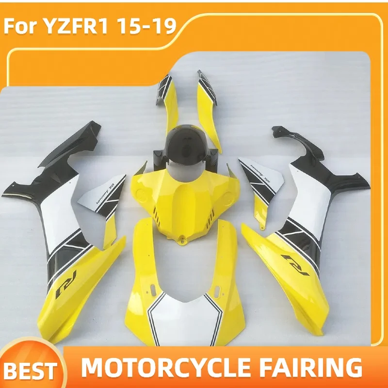 

Окрашенный обтекатель для мотоцикла YAMAHA YZFR1 2015 2016 2017 2018 YZF-R1 15-19 инъекция ABS пластик Кузов желтый белый