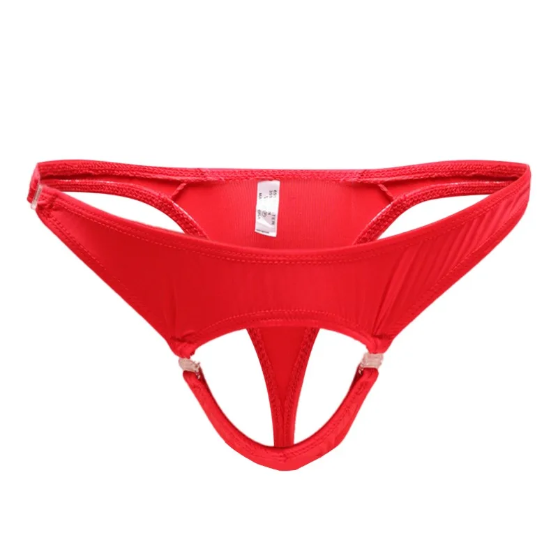 Exposed Cock Thong Mens Sexy Lingerie Panties Open Front Hole G-String Underpant Reduce Sensitivity Underwear Porn O-Rings Thong