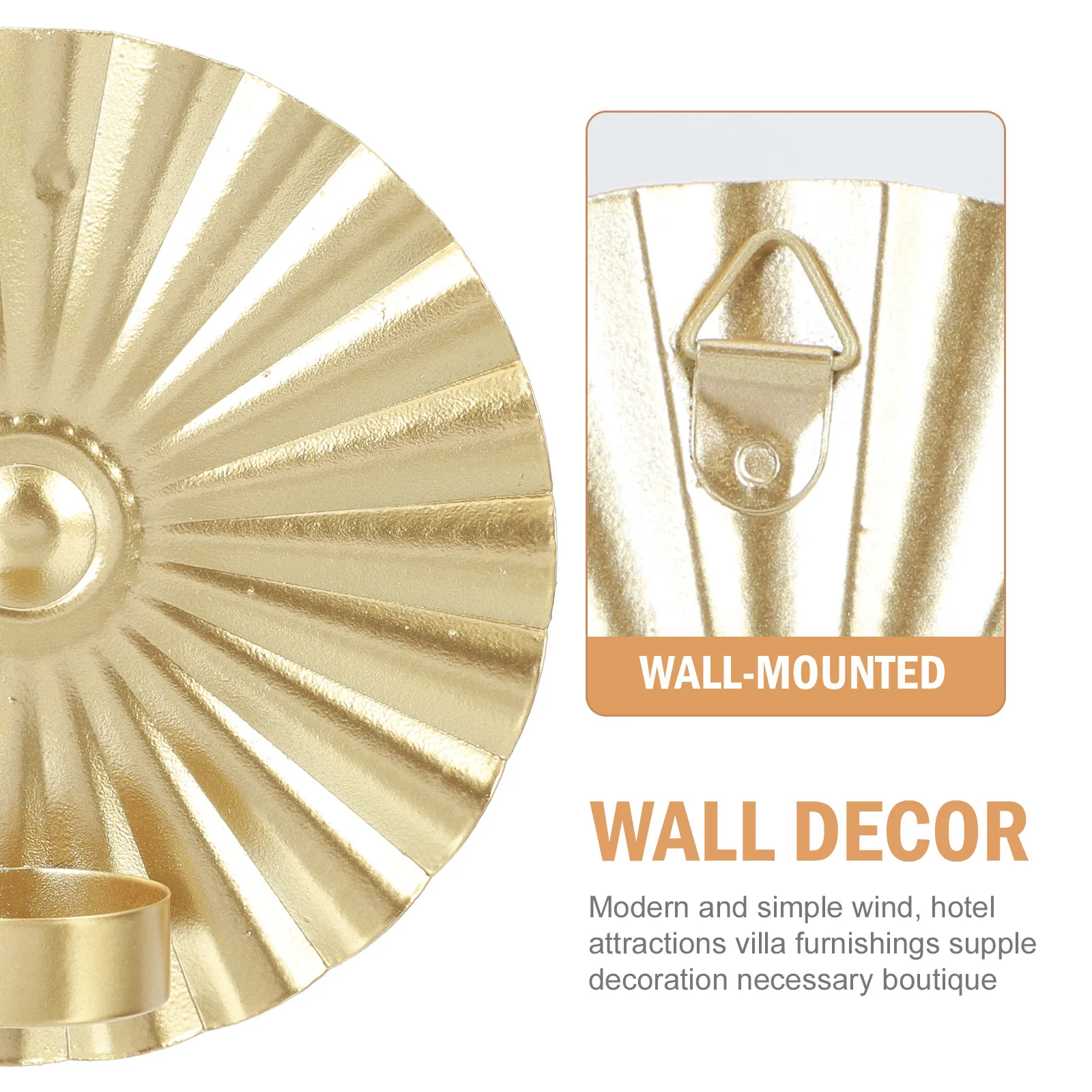 

1Pcs Wall Hanging Decorative Candleholder Metal Modern Mounted Candlestick Home Office Wall Decor Romantic Elegant Stand