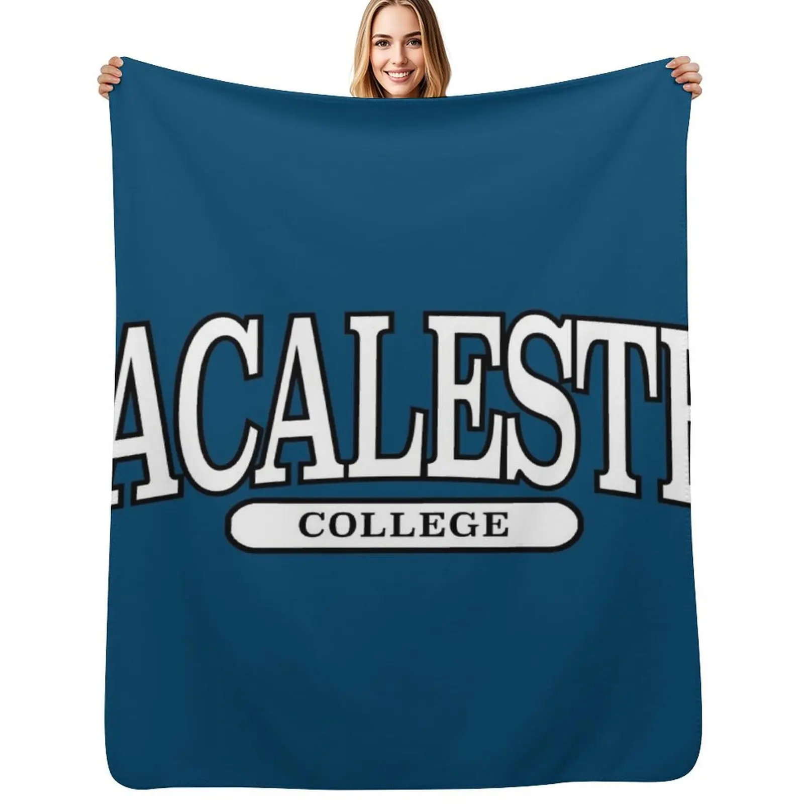 Macalester College - плед с изогнутым шрифтом Serif, прочный и теплый плед для ежедневного домашнего использования