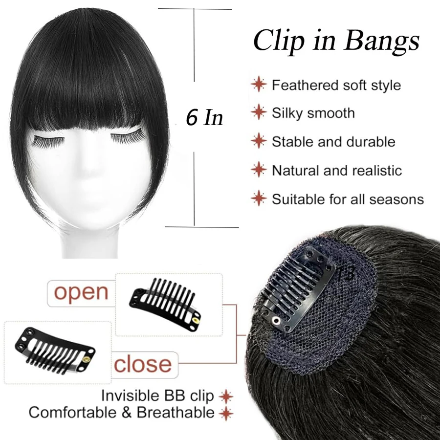 synthetic short bangs with temple Natural Forehead Ins Hair Fake Fringes Air Bangs Wig Female Piece Real Comic Flush Bangs