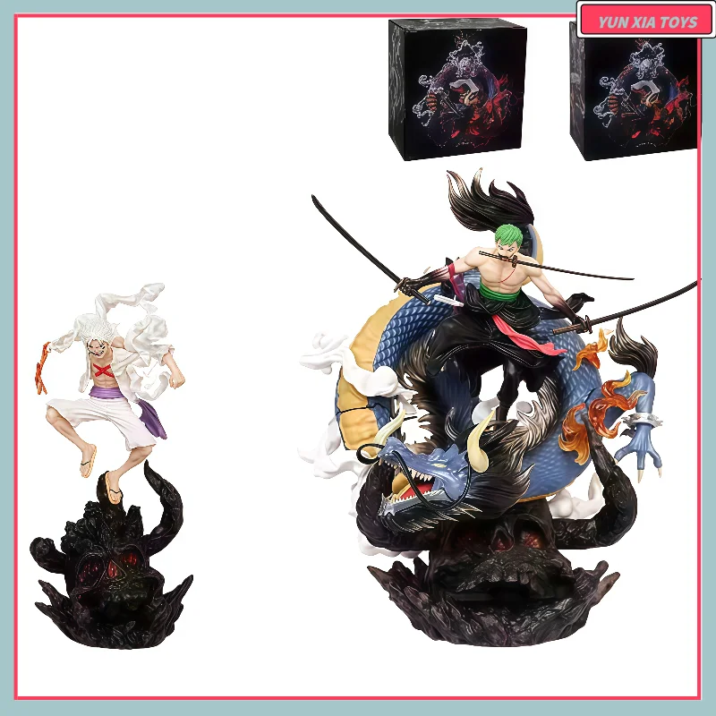 

Аниме One Piece Gear 5, Ника Луффи и Ророноа Зоро против Kaidou Battle Ver. Gk ПВХ Фигурки Статуя Модель Детские Игрушки Куклы Подарки